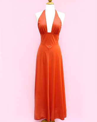 70S MISS DIOR  TOMATO HALTER SLIP